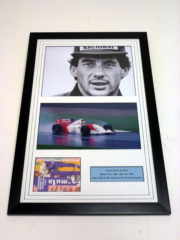 Lot 77 - Ayrton Senna Hand-Signed Photographic Presentation