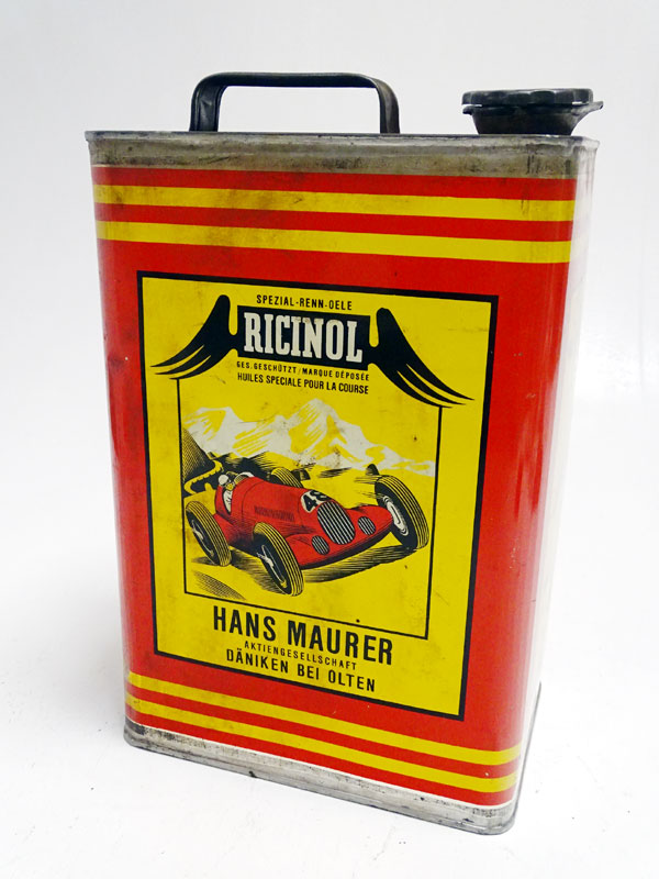 Lot 50 - A Rare Pictorial 2-Gallon Oil Can, French, 1930s