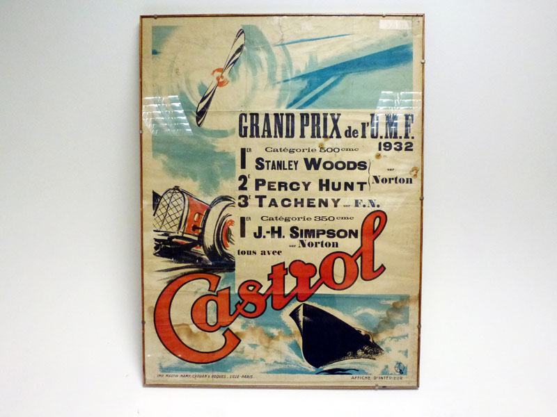 Lot 52 - A Rare Original Castrol Oil Achievements Poster