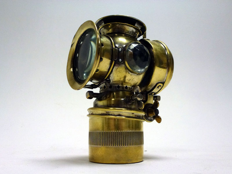 Lot 35 - 'The Karnan' Brass Self-Generating Headlight