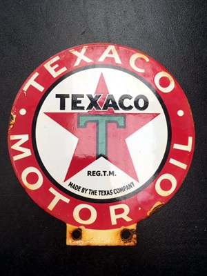 Lot 233 - Texaco Enamel Cabinet Plaque