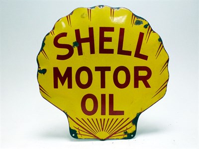 Lot 229 - A Die-cut Shell Enamel Sign
