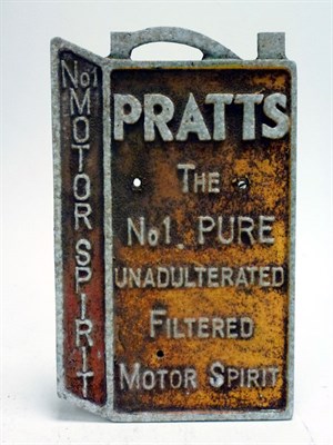 Lot 253 - Pratts Motor Spirit Advertising Sign