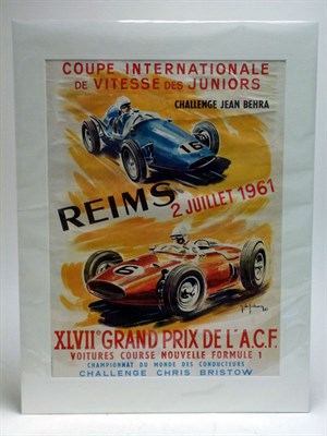 Lot 259 - Original French Grand Prix Advertising Poster, 1961