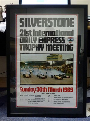 Lot 173 - Original Silverstone Daily Express Trophy Advertising Poster, 1969