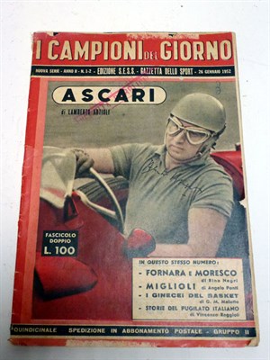 Lot 110 - Rare Alberto Ascari Signed Italian Magazine