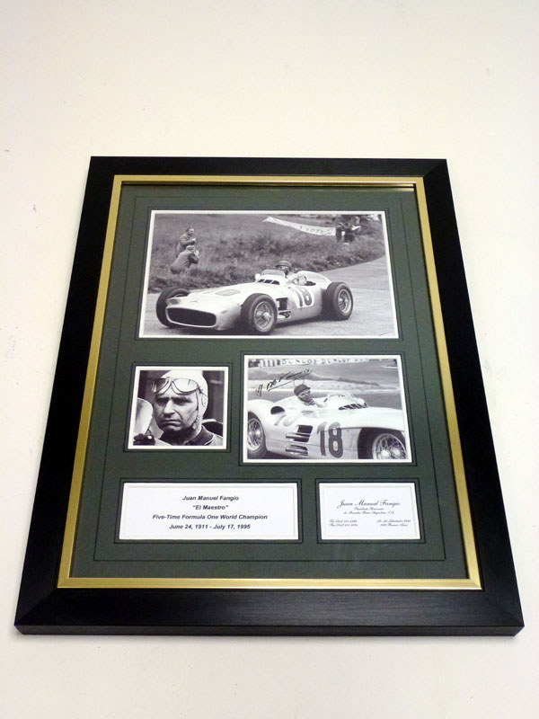 Lot 93 - J.M. Fangio Signed Photographic Presentation