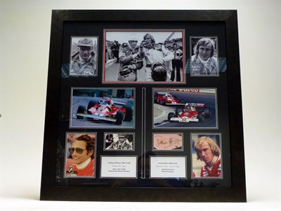 Lot 286 - James Hunt and Niki Lauda Signed Framed Presentation