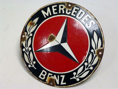 Lot 87 - Mercedes-Benz Enamel Sign