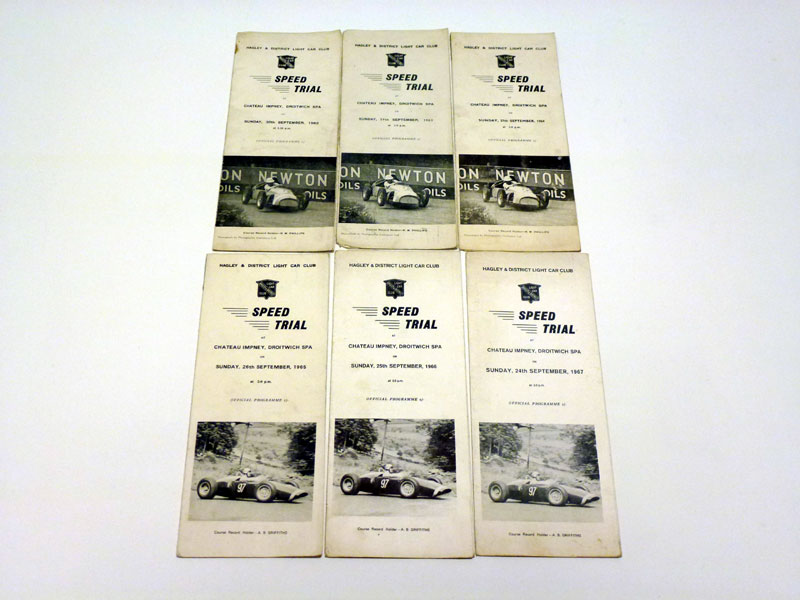 Lot 1 - Chateau Impney Speed Trial Programmes
