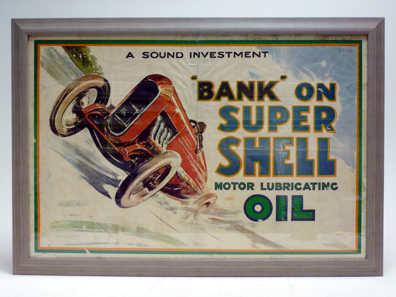 Lot 41 - A Rare 'Bank on Super Shell' Advertising Poster, 1924