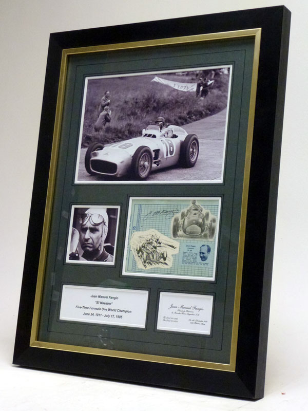 Lot 16 - J.M. Fangio Signed Photographic Presentation