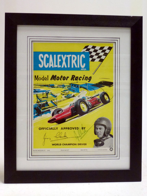 Lot 6 - A Scalextric Poster, Signed by Jim Clark