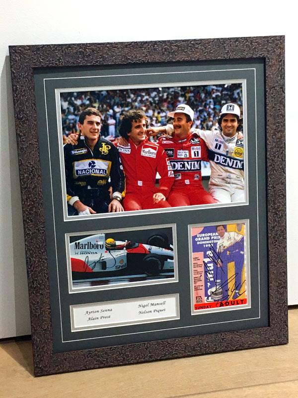 Lot 24 - Senna, Prost, Mansell and Piquet Signed Presentation