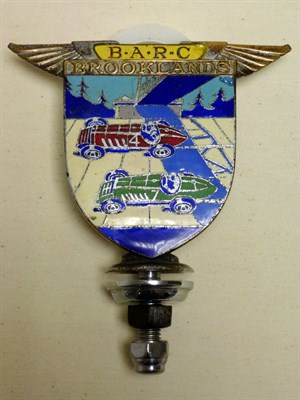 Lot 12 - A BARC Brooklands Members' Enamel Car Badge