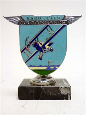 Lot 30 - A Brooklands 'Aero-Club' Enamel Car Badge