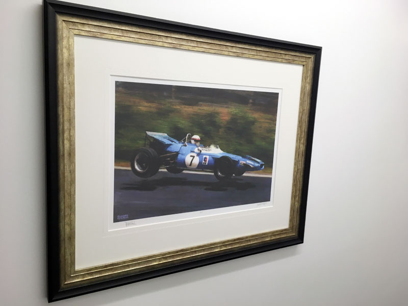 Lot 13 - Jackie Stewart Signed 'Nurburgring 1969', Framed A/P Print