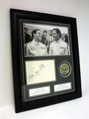 Lot 30 - Graham Hill / Jim Clark Signed Lotus Presentation