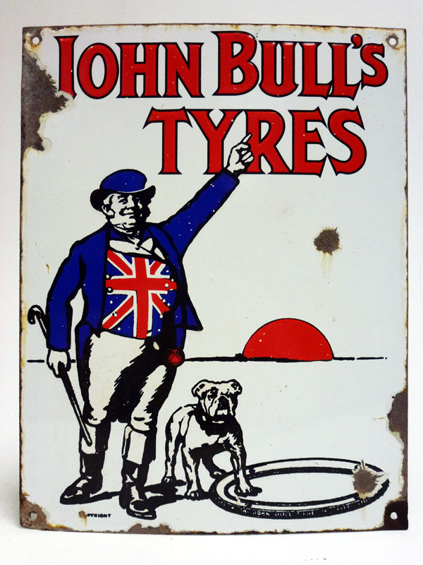 Lot 73 - John Bull Tyres Pictorial Enamel Sign