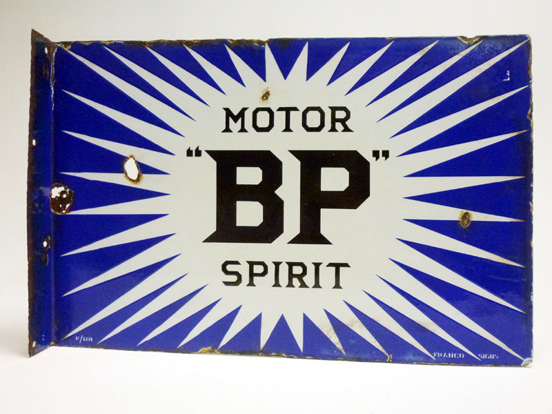 Lot 36 - BP Motor Spirit Enamel Sign