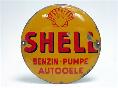 Lot 223 - Shell Benzin-Pumpe Autoele Enamel Sign