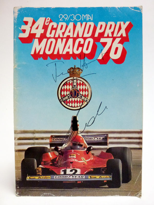 Lot 34 - 1976 Monaco Grand Prix Programme - Signed