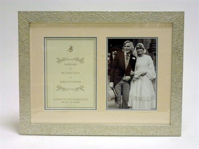 Lot 230 - James Hunt / Suzy Hunt Original Wedding 'Order of Service', 1974