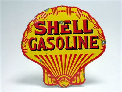 Lot 265 - Shell Gasoline Enamel Sign