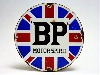 Lot 241 - BP Motor Spirit Enamel Sign