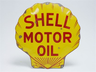 Lot 277 - Shell Motor Oil Enamel Sign