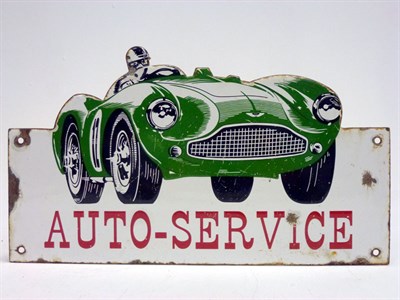 Lot 253 - Aston Martin 'Auto Service' Enamel Sign