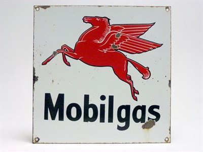 Lot 310 - Mobilgas Enamel Sign