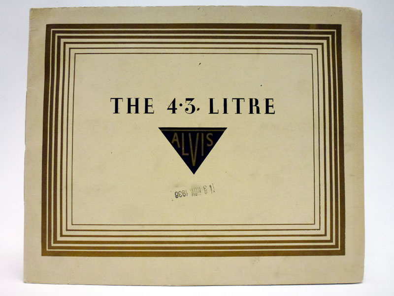 Lot 7 - The 4.3 Litre Alvis Sales Brochure
