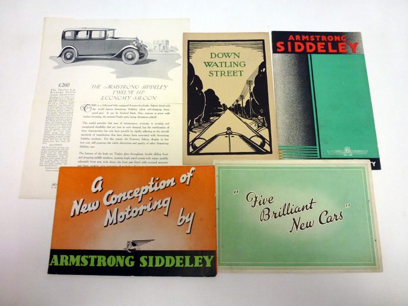 Lot 11 - Pre-War Armstrong Siddeley Sales Literature