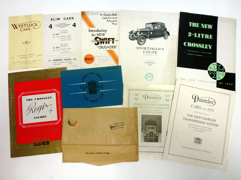 Lot 60 - Pre-War Sales Literature
