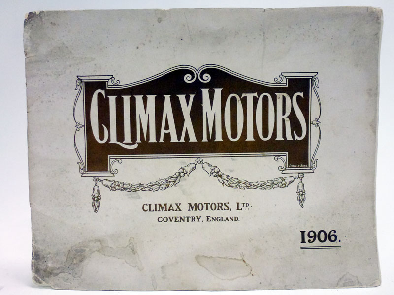 Lot 85 - A Rare Sales Brochure for Climax Motors, 1906