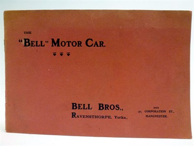 Lot 87 - A Rare Sales Brochure for Bell Motors, c1908
