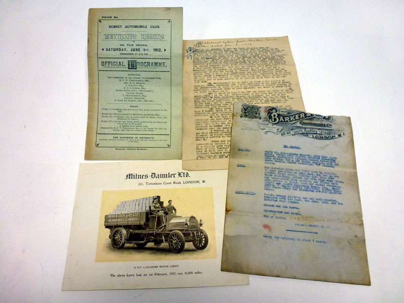 Lot 90 - Early Motoring Paperwork