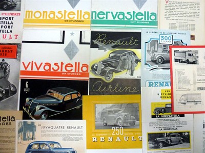 Lot 104 - Pre-War Renault Sales Literature