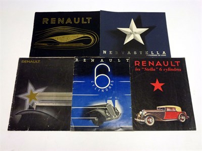 Lot 105 - Pre-War Renault Sales Brochures