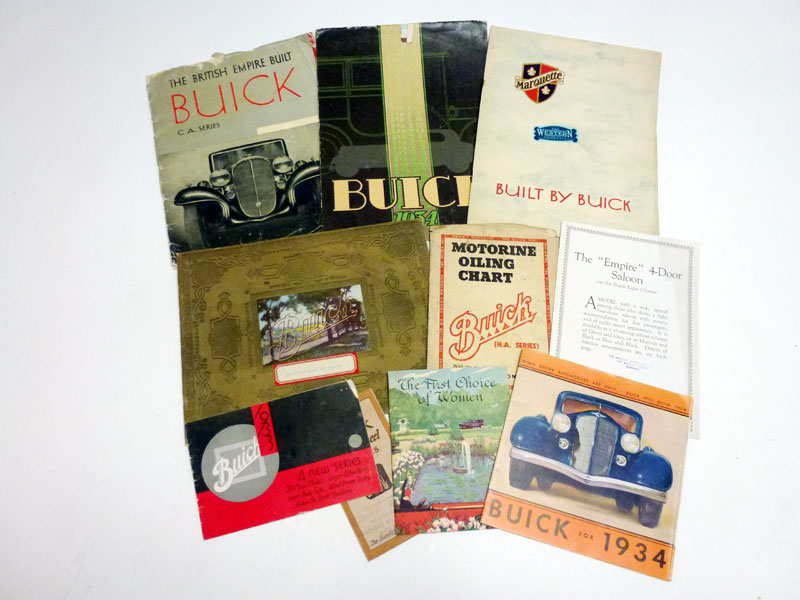 Lot 117 - Pre-War Buick Sales Brochures