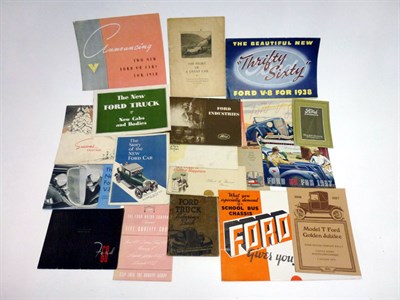 Lot 121 - Pre-War Ford Sales Brochures