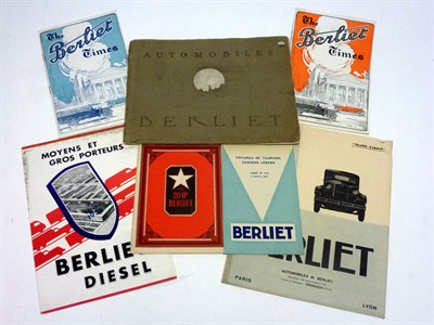 Lot 170 - Pre-War Berliet Sales Brochures