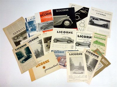 Lot 185 - Pre-War Licorne Sales Brochures