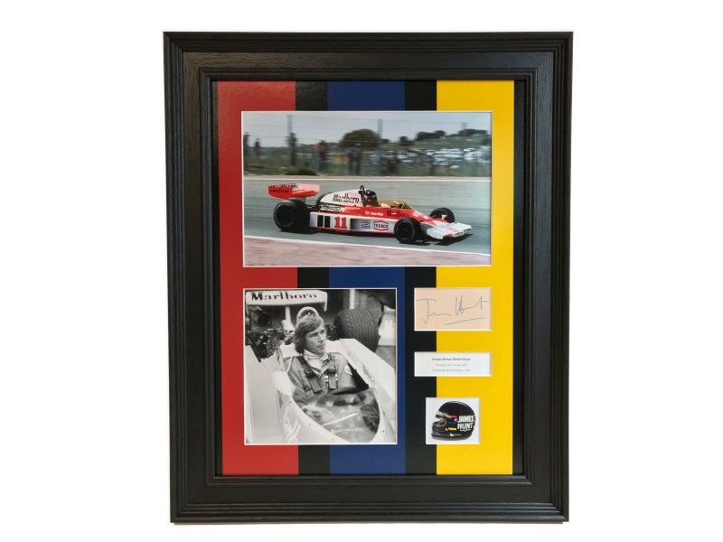 Lot 223 - James Hunt Autograph Presentation (1947 - 1993)