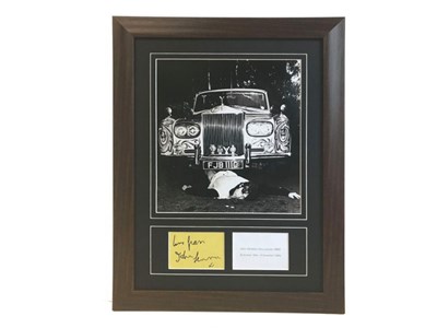 Lot 258 - 'John Lennon and his Psychedelic Rolls-Royce Phantom V' Autograph Presentation (1940-1980)