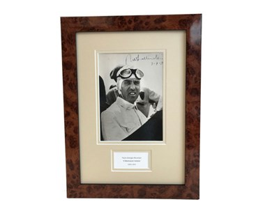 Lot 145 - An Extremely Rare Tazio Nuvolari Signed Photograph