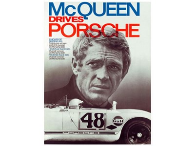 Lot 287 - 'McQueen Drives Porsche' Poster