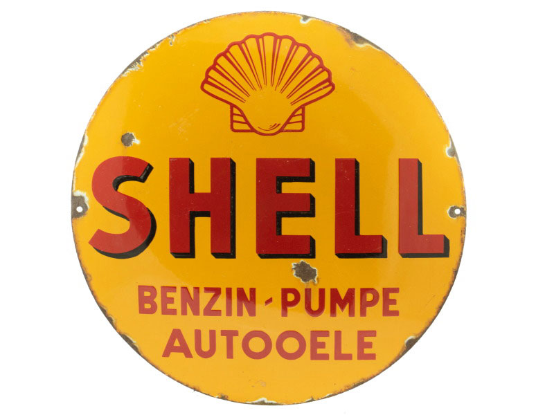 Lot 88 - Shell Petrol Pump / Motor Oil Enamel Sign