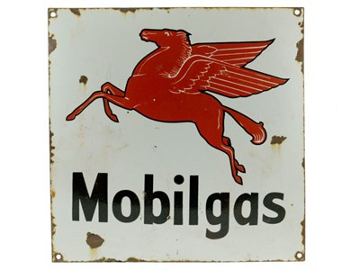 Lot 119 - Mobilgas Enamel Sign